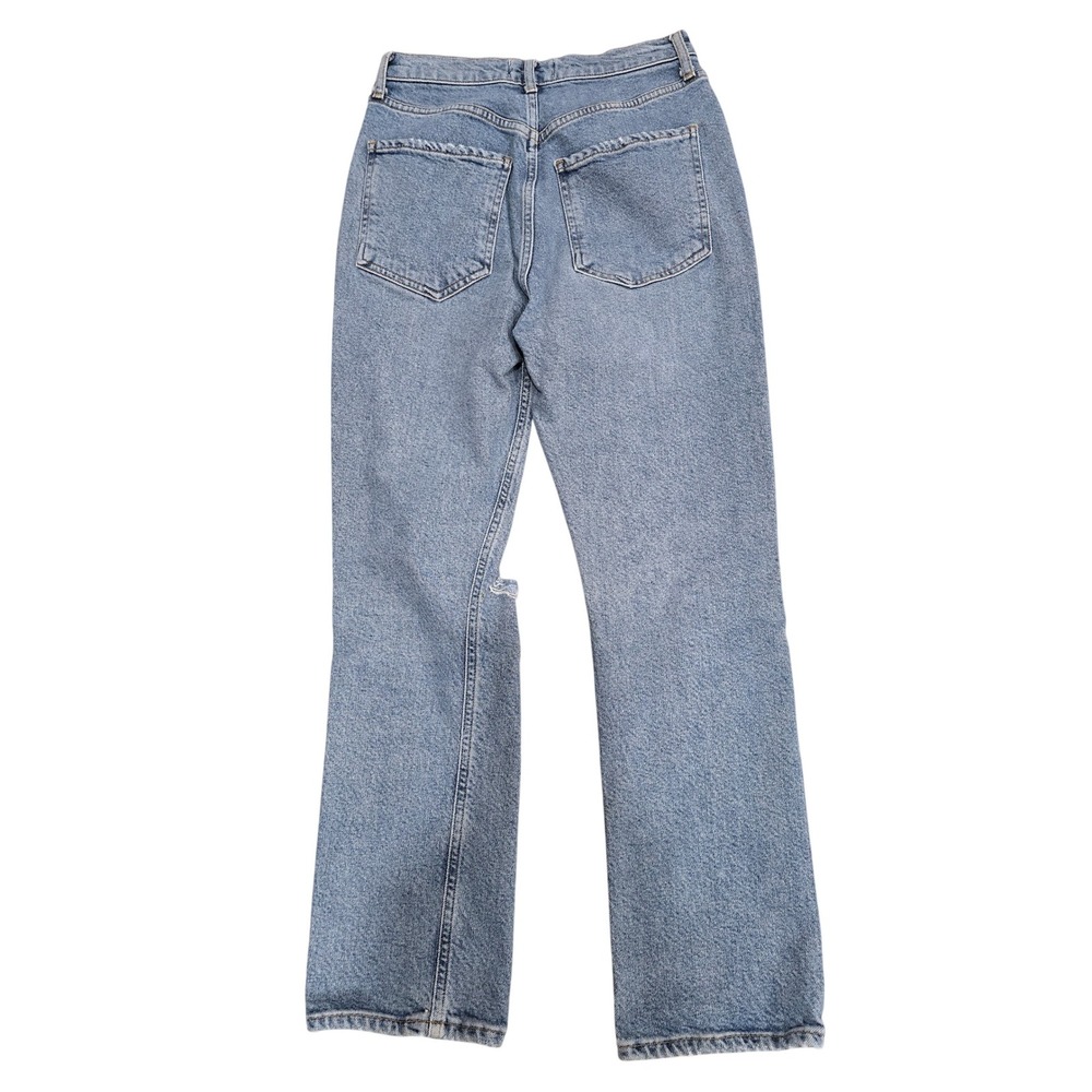 AGOLDE Riley High Rise Straight Jeans Light Wash Distressed‎ Size   25 - Picture 2 of 10